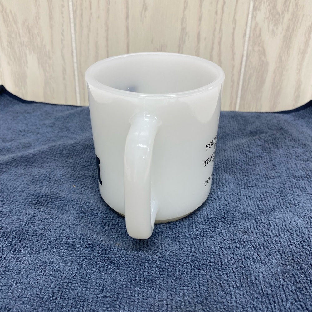 MOM Vintage 1970s
Glasbake White Glass
Coffee Mug Cup Greatest
World Tender Love - Picture 4 of 8